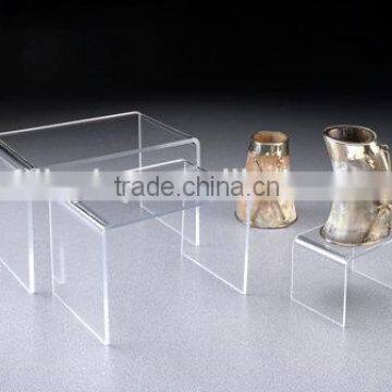 clear acrylic stand alone advertising display stand