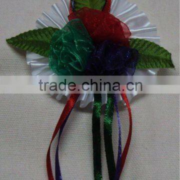 Hand made textile brooch flower