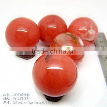 2inches Watermelon Red Glass Sphere