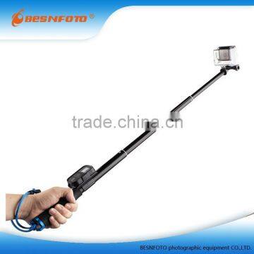 Remote Pole 4 sections Monopod Selfie stick Aluminum Selfie stick