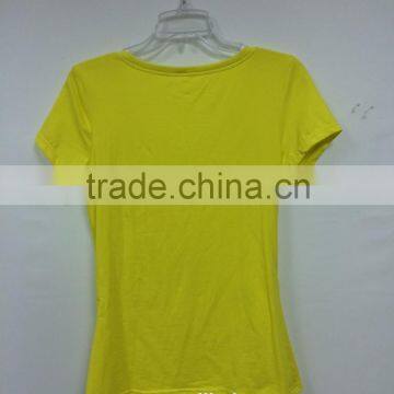 Girls Short Sleeve Tight Plain t Shirt Custom Printing t Shirt for Ladies photo-2