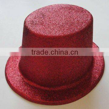 red glitter top hat