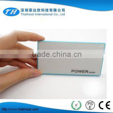 2015 Professional Notebook thin credit card power bank with CE FCC ROHS