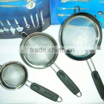 stainless steel flat oil Colander