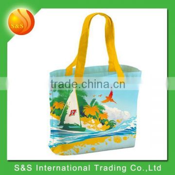 nice design large capacity full printing women cotton tote bag