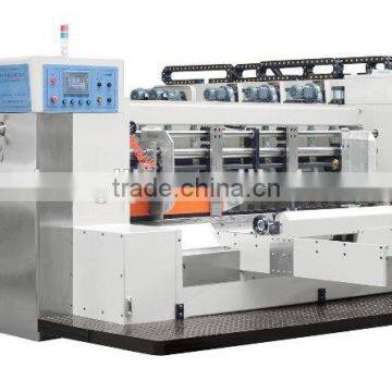 Roll to Roll Automatic High Speed Flexo Printer Slotter Die-cutter & Auto Stacker, Carton Box Making Machine