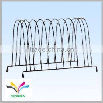 Black shelf powder coated wire metal Book Shelf Divider