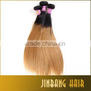 2016 New Premium Ombre Hair Weave Silk Straight Colored Two Tone Virgin Brazilian Human Hair Extension