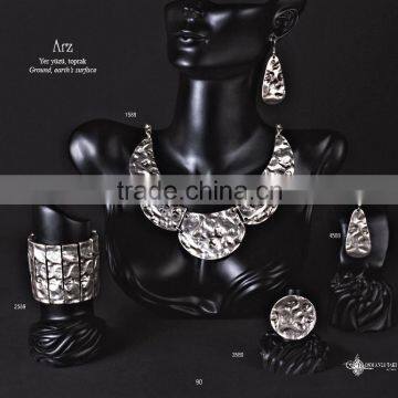 Ring Earring Bracelet Necklace Authentic Turkish Ottoman Ethnic Style Jewelry Set Made in Turkey photo-5