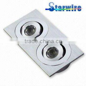 Rectangle 2 x 3W/1W LED Downlight With High-power Cree LED