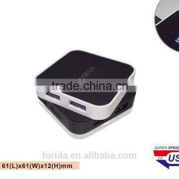 Colorful Square Usb3.0 Portable Hubs With OEM LED LOGO