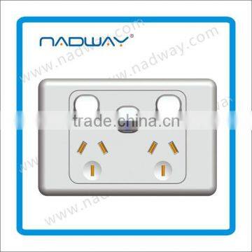 double switched socket with removable extra switch