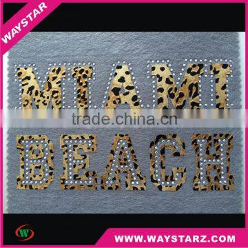 Wholesale Heat Transfer Vinyl Motif Laer-cut PVC Vinyl Film Heat Transfer with Rhinestone for Garment