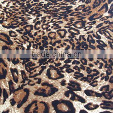 Dark Brown Polyester Leopard Print Milk Fiber Spandex Sportswear Print Lycra Fabric photo-2