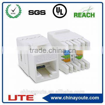 Cat5E shield 180Degree Keystone Jack