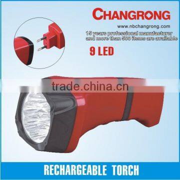 9 LED torch light rechargeable