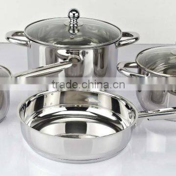 7pcs parini cookware set/sonex cookware set stainless steel