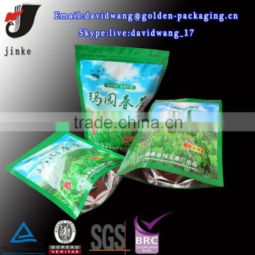 Laminated plastic green tea packaging bag