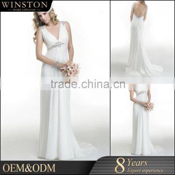 Hot Sale Factory Customchiffon dress 2016 latest bridal wedding gowns