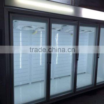 Open Multideck With Glasss Door Feezer Remoted Cooling System R404a Refrigerant