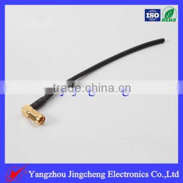 SSMA male right angle connector, cable assembly ,patch cord ,pigtail for LMR100,RG174,RG316,RG58