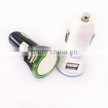 Factory supply universal USB 2 Port Car Charger Adaptor CE ROHS approved for iPhone Tablets PC