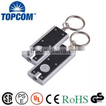 Best Promotional Gift Mini Keychain LED Flashlight PVC LED Keyring