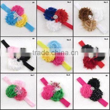 Wholesale cute baby hair accessories for girls baby headband with flower