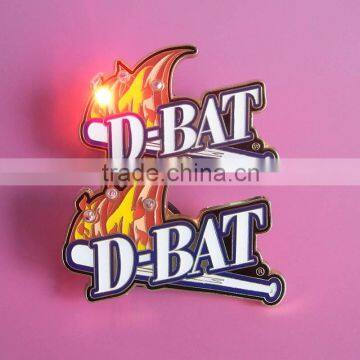 Custom metal custom led button pins wholesale