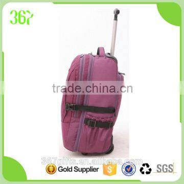 Fashion Design Colourful Students Trolley Backpack Nylon Fabric Trolley Bag photo-3