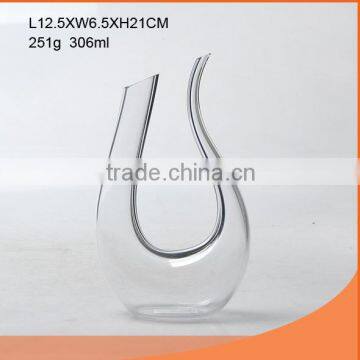 2016 special style borosilicate lead free clear glass wine decanter single glass decanter with different shape