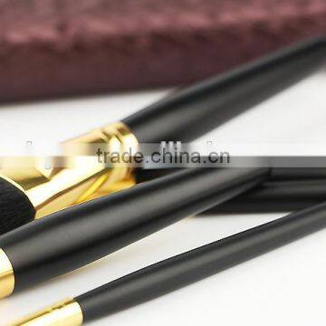 Essential 5 Pcs Synthetic Hair Makeup Brush Set Leather Case photo-4
