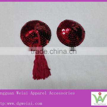 Rounded Sequined Cute Tassels Nipple Cover Pasty Pasties