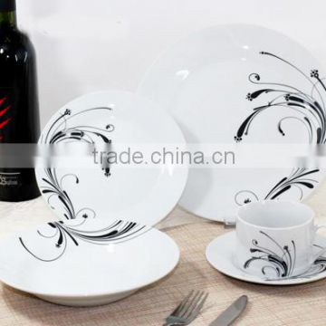 Good quality china round porcelain dinner set with decal