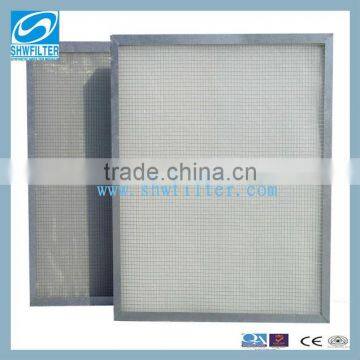 High temperature fiberglass hvac air filter