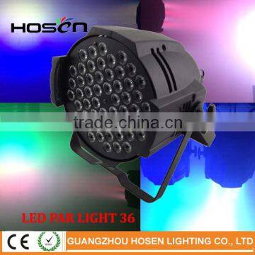 2016 party decoration spot light 36pcs*3w led stage par lights/waterproof led indoor par light for dj disco stage