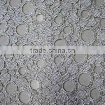 Sliver circle Net nonwoven designs water soluble Embroidery textile fabric(JM332)