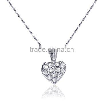 Jewelry 18kgp Austrian Crystal Women Rhinestone Alloy Pendant Lover Gold Heart Necklace