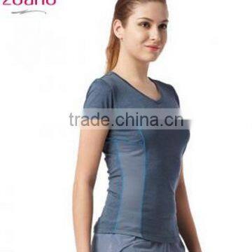 Wholesale Women Functional Fabric Sport Shirts /OEM Yoga Wear photo-3