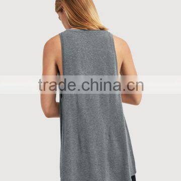 Custom Service Ladies Long Tank Tops Latest Design Pictures of Girls Cotton Tops photo-5
