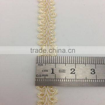 Kaiyuan Manufacturer Custom Polyester Lace Ivory Natural Gimp Braid Trim photo-2
