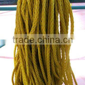 yellow braided PE rescue rope