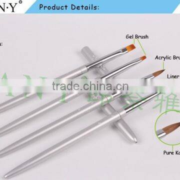 ANY Nail Art Crystal UV Gel Builder Using Metal Handle Flat Nail Brush UV Gel Beauty photo-6