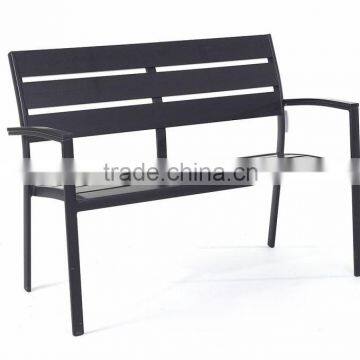 Patio furniture plastic wood loveseat converstaion chair outdoor furniture