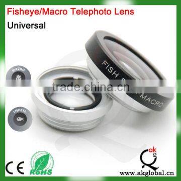 Wholesale Bracelet Lens Universal 2 in 1 Fisheye Macro Lens for iPhone 5S Samsung S4 S5 HTC