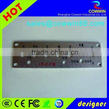 Hot Oval Shape Custom Etched Steel Name Plate With Stitch Holes photo-3