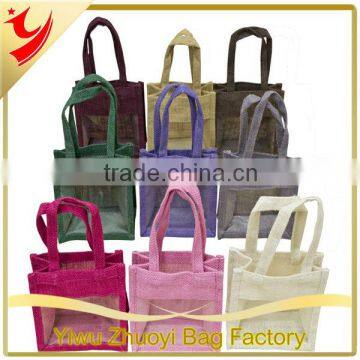 Promotional Jute Mini colored gifts Bags Medium with Window Wholesale