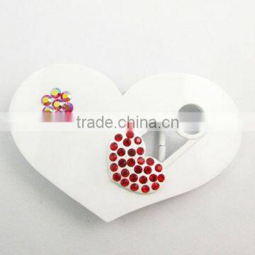 2013 Decorative accessories rhinestone heart metal buckles for shoes