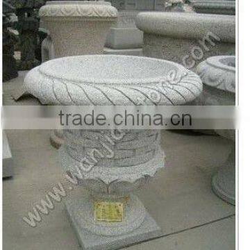 Customized Outdoor Carved Garden Stone Flowerpot