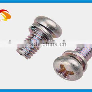 low carbon steel pan head three combine screw